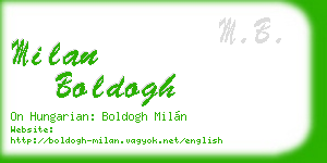 milan boldogh business card